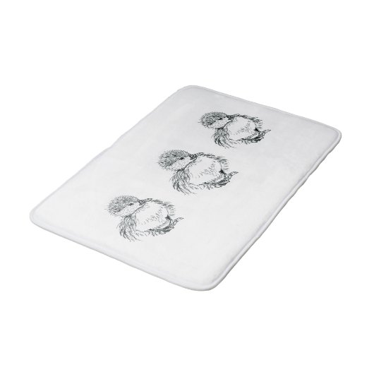 Entleinbadematten-Federillustration Badematte (Schrägansicht)