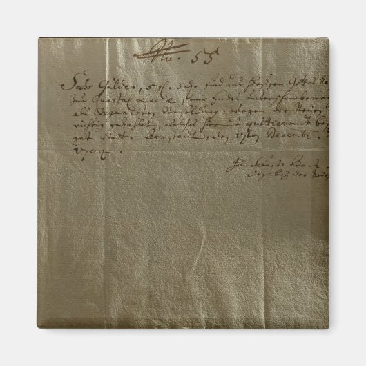 Entlohnung Eingang, 17. Dezember 1704 Magnet (Vorne)