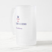 Entmüde und lebe wie ein König Mattglas Bierglas (Vorderseite Links)