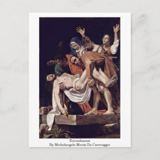 Entombation von Michelangelo Merisi Da Caravaggio Postkarte