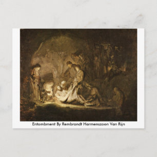 Entombation von Rembrandt Harmenszoon Van Rijn Postkarte