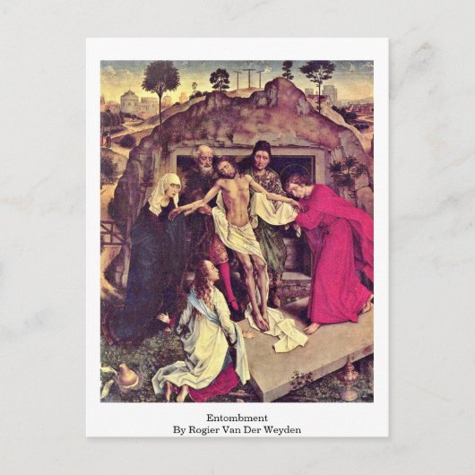 Entombation von Rogier Van der Weyden Postkarte (Vorderseite)