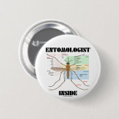 Entomologe-Innere (Moskito-Anatomie) Button (Vorne & Hinten)