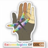 Entomologen von Farbklebern Aufkleber (Vorderseite)