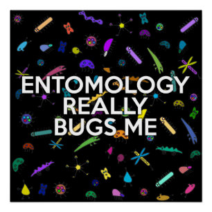 ENTOMOLOGIE NERVT MICH WIRKLICH Wissenschaftswitz Poster