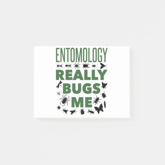 Entomologie schlägt mir wirklich einen lustigen En Post-it Klebezettel (Vorderseite)