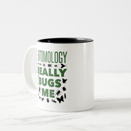 Entomologie schlägt mir wirklich einen lustigen En Zweifarbige Tasse (Vorderseite Links)