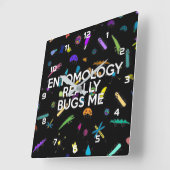 ENTOMOLOGIE SCHÜTZT MICH WIRKLICH QUADRATISCHE WANDUHR (Winkel)