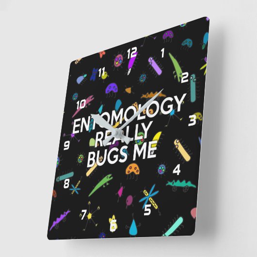 ENTOMOLOGIE SCHÜTZT MICH WIRKLICH QUADRATISCHE WANDUHR (Winkel)