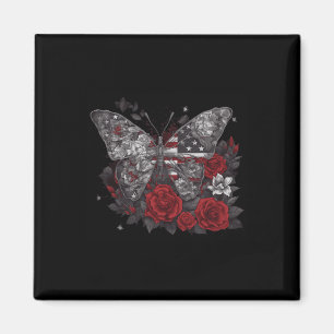 Entomologie US-Flagge Patriotisch 4. Juli Mit Hint Magnet
