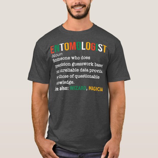 Entomologin Definition Funny Entomologist Noun T-Shirt (Vorderseite)