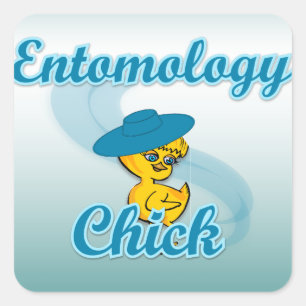 Entomology Chick #3 Quadratischer Aufkleber