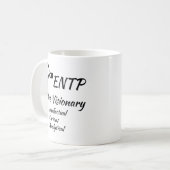 ENTP MBTI Myers-Briggs Typindikator Persönlichkeit Kaffeetasse (Vorderseite Links)