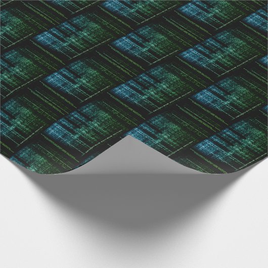 Entpacken Sie die digitalen Träume: Binäre Bliss Geschenkpapier (Ecke)