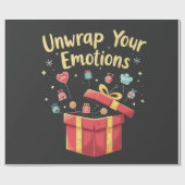 Entpacken Sie Ihre Gefühle Weihnachten Weihnachten Geschenkpapier (Flach)
