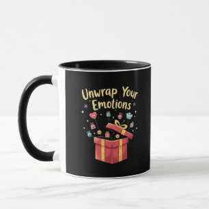 Entpacken Sie Ihre Gefühle Weihnachten Weihnachten Tasse