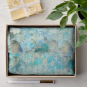 Entpackpapier für blaue Blütentexte Seidenpapier (Geschenk)