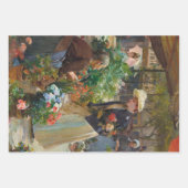 Entpackpapier für Vintage Blume Geschenkpapier Set (Vorderseite)