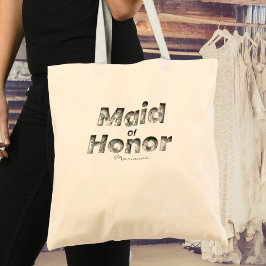 Entpackte 3D-Niedlich Retro-Grün-Weiße Trauzeugin Tragetasche