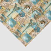 Entpackter Tissue Vintag Blue Paris Seidenpapier (Ausschnitt)