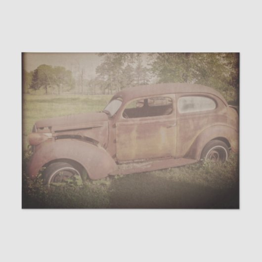 Entpackung für Vintage Car Tissue Paper Seidenpapier (Vorderseite)