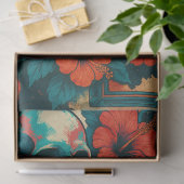Entpackungs-Papier für Skull und Hibiskus Seidenpapier (Geschenk)