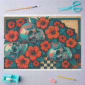 Entpackungs-Papier für Skull und Hibiskus Seidenpapier (Basteln)