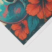 Entpackungs-Papier für Skull und Hibiskus Seidenpapier (Ausschnitt)