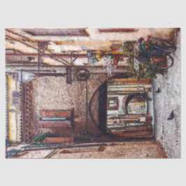 Entpackungspapier für Vintage City-Gebäude Seidenpapier