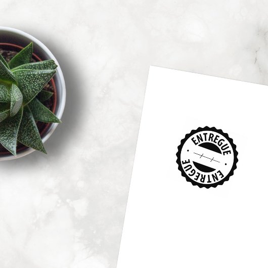 Entregue, portugiesische Briefmarke aus Kautschuk Gummistempel