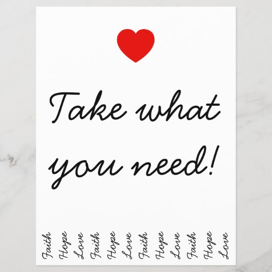 Entreißen von Streifen Flyer (Vorne)