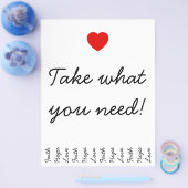 Entreißen von Streifen Flyer (Einzeln)