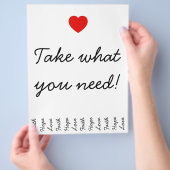 Entreißen von Streifen Flyer (Hand)