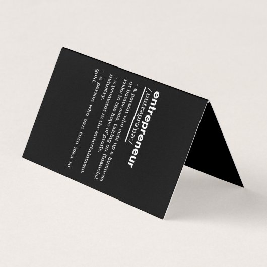 Entrepreneur Definition Funny Business Owner Gift Visitenkarten (Vorderseite)