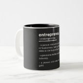 Entrepreneur Definition Funny Business Owner Gift Zweifarbige Tasse (Vorderseite Links)