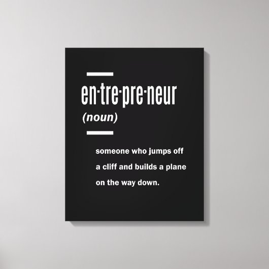Entrepreneur Definition Geschenkideen Leinwanddruck (Vorderseite)