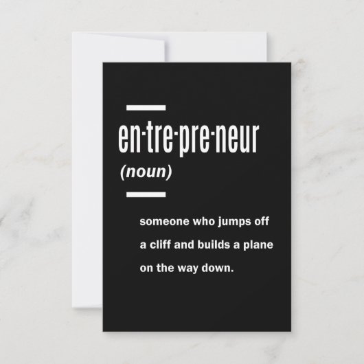 Entrepreneur Definition Geschenkideen RSVP Karte (Vorderseite)