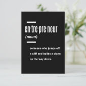Entrepreneur Definition Geschenkideen RSVP Karte (Stehend Vorderseite)