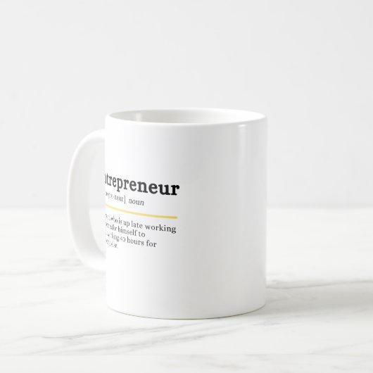Entrepreneur Definition Personalized Kaffeetasse (Vorderseite Links)