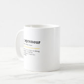 Entrepreneur Noun Definition Motivational Business Kaffeetasse (Vorderseite Links)