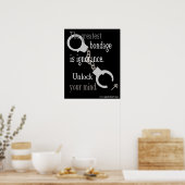 Entriegeln Sie Ihr Geist (schwarz) Poster (Küche)