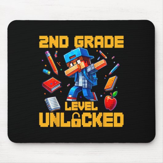 Entriegelter Jungs-Gamer auf der zweiten Stufe Mousepad (Vorne)