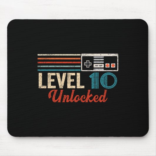 Entriegelter Videospielsteuerelement der Stufe 10  Mousepad (Vorne)
