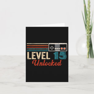 Entriegelter Videospielsteuerelement der Stufe 15  Karte