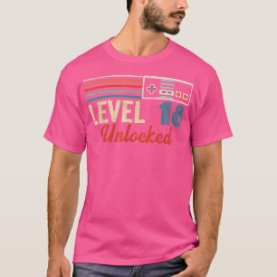 Entriegelter Videospielsteuerelement der Stufe 18  T-Shirt