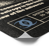 Entropie - Brutalist Design Poster (Ecke)