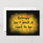 Entropie Postkarte (Vorne/Hinten)