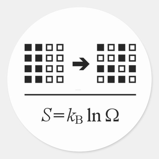 Entropie Runder Aufkleber (Vorderseite)