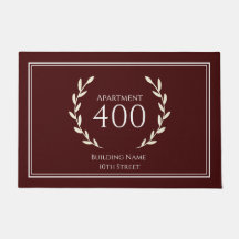 Entryway Door Mat - Hausnummer und Wohnung