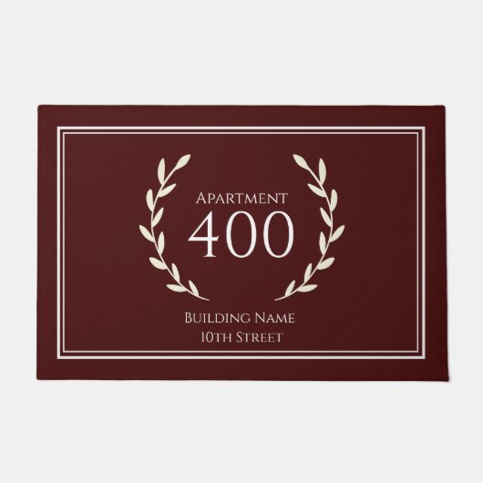 Entryway Door Mat - Hausnummer und Wohnung Fußmatte (Vorderseite)